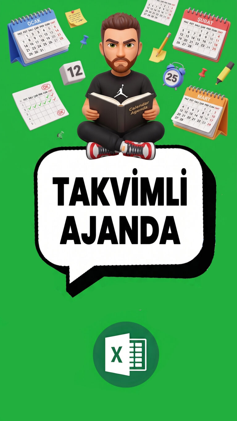 Excel TAKVİMLİ NOTLAR VE ETKİNLİK HATIRLATICISI